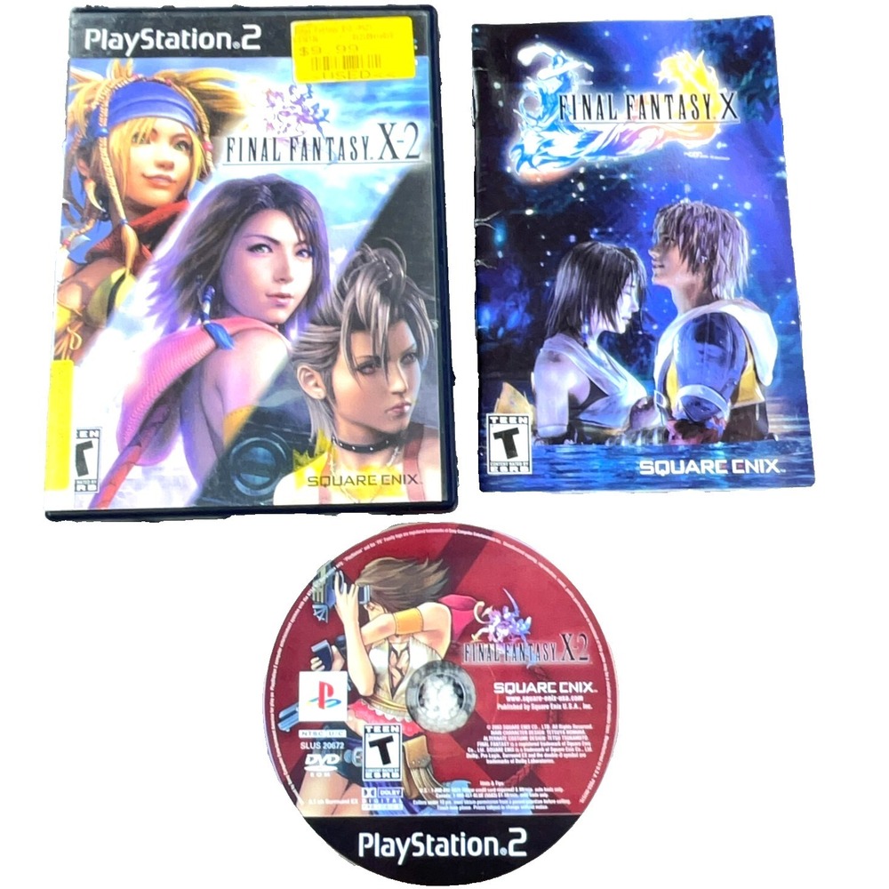 Final Fantasy X-2 PS2 (Sony PlayStation 2 - 2003) Complete w/ Manual Tested